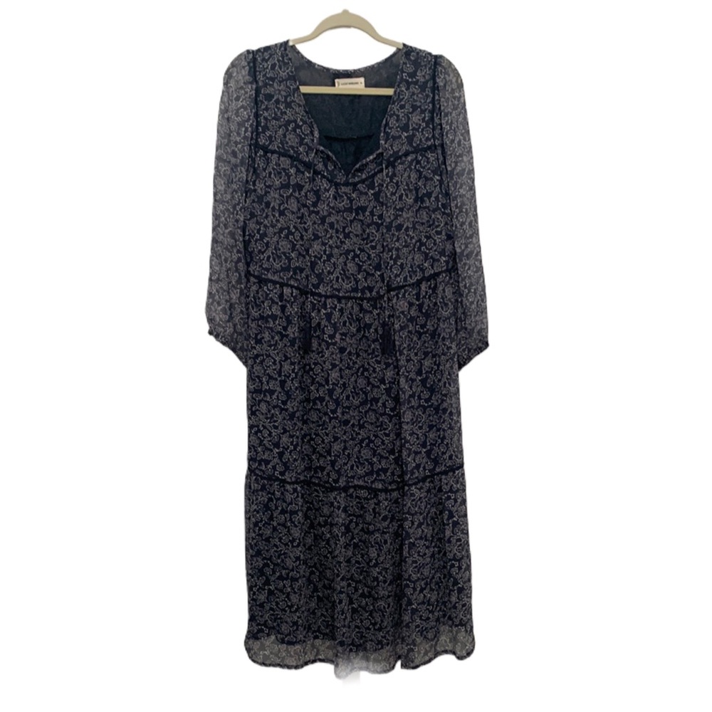 Lucky Brand Navy Floral Maxi Dress